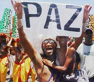 Carlinhos Brown, no carnaval 2003 em Salvador