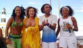 Daniela Mercury recebe o Ministro Gilberto Gil