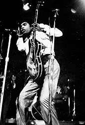 O compositor Gilberto Gil em 1973, �poca em que se apresentou no campus da USP
